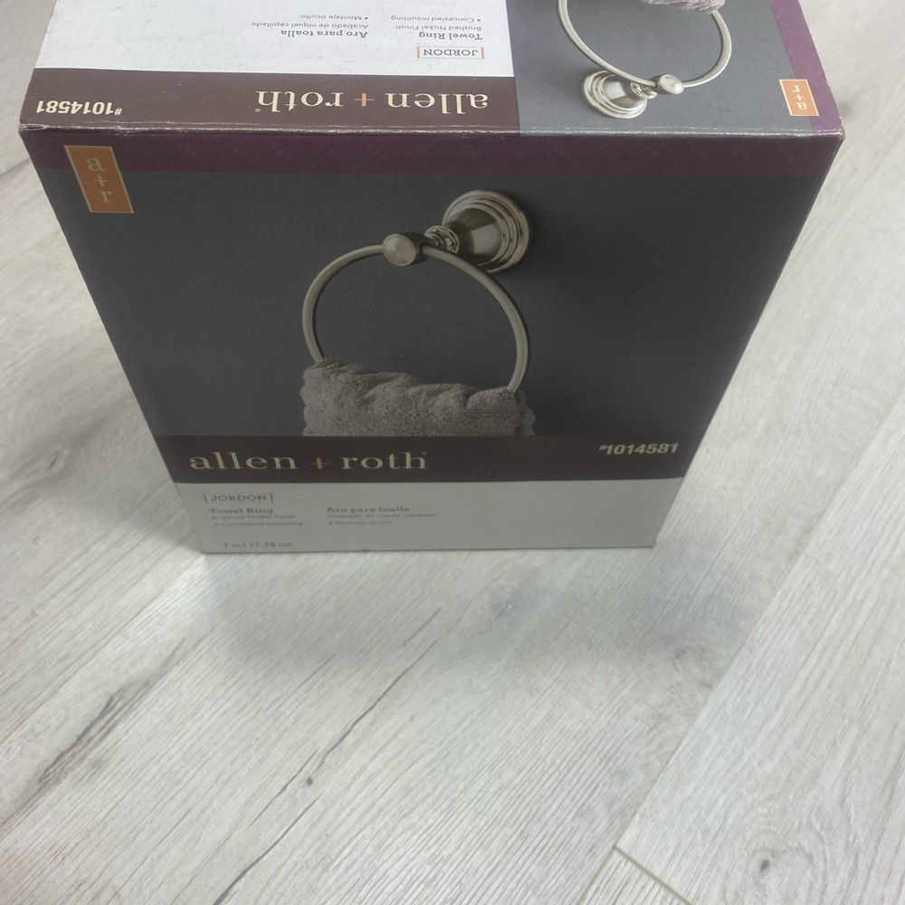 Allen + Roth Nickel Finish Towel Ring - Picture 2 of 10